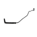 Engine coolant hose assembly with two end fittings, black rubber with molded connector.