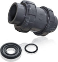 Dark PVC swing check valve with slip ends and included seals/O-ring