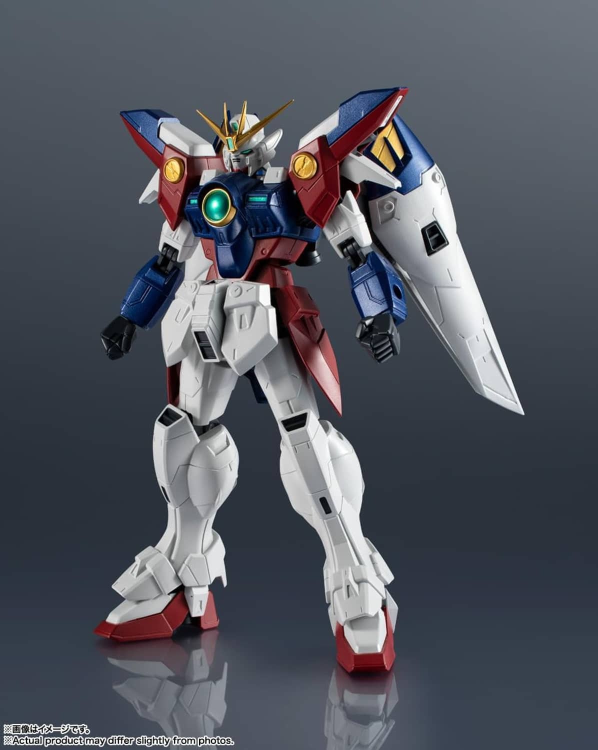 TAMASHII NATIONS Gundam action figure standing pose with long arm cannons