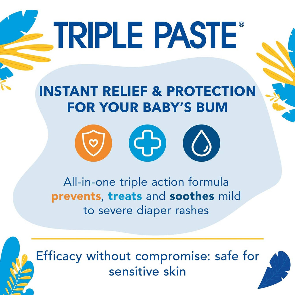 Diaper rash cream relief and protection label panel with shield and plus icons