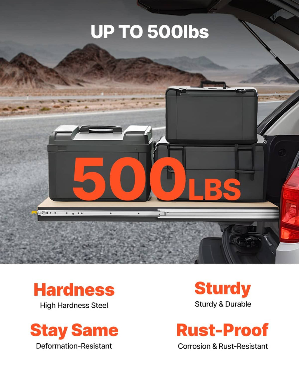 Heavy-duty drawer slides set with smooth ball-bearing extension and mounting screws