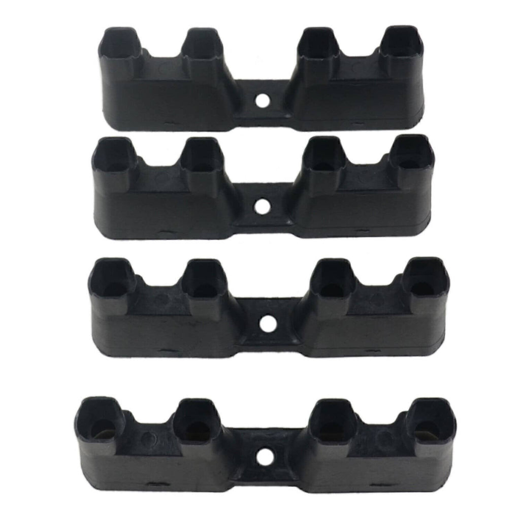 Three black lifter tray guide bars with cup-shaped ends and center mounting holes