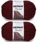 Super bulky chenille yarn skeins, deep plum purple, two-pack
