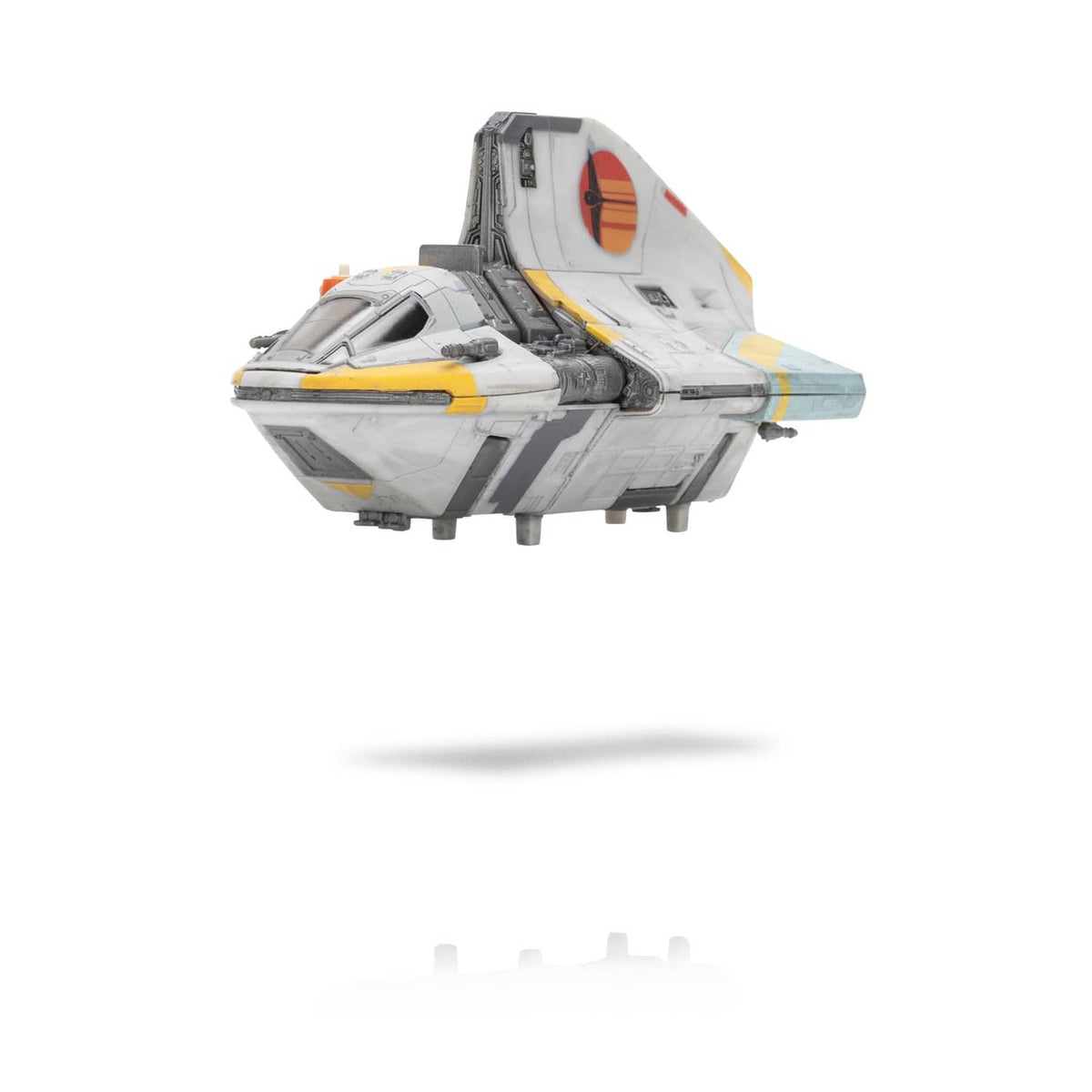 STAR WARS Phantom II Micro Galaxy Squadron 5-inch gray ship with orange cockpit detail