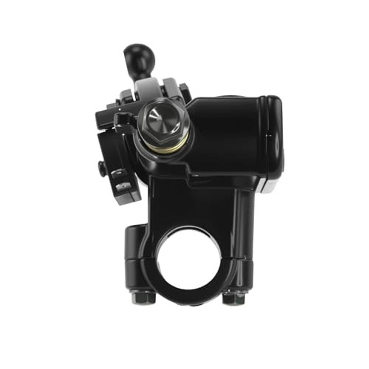 Brake master cylinder lever pump with front housing showing circular inlet opening