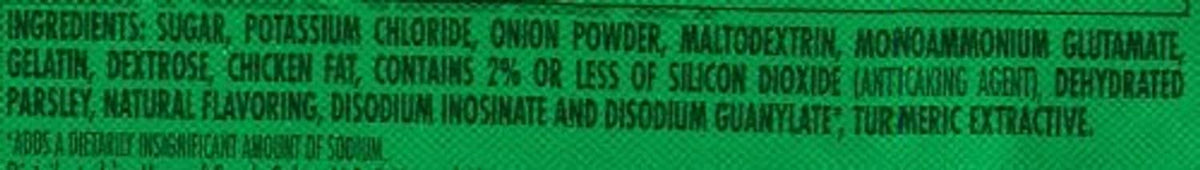Herbox sodium-free chicken granulated bouillon ingredients list panel