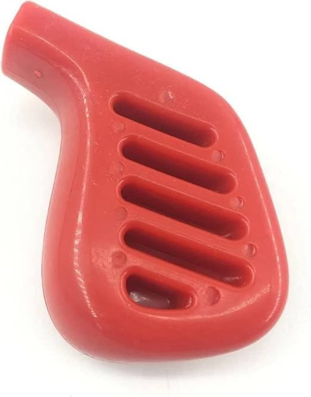 Red throttle knob with four vent slots and rounded gripping base