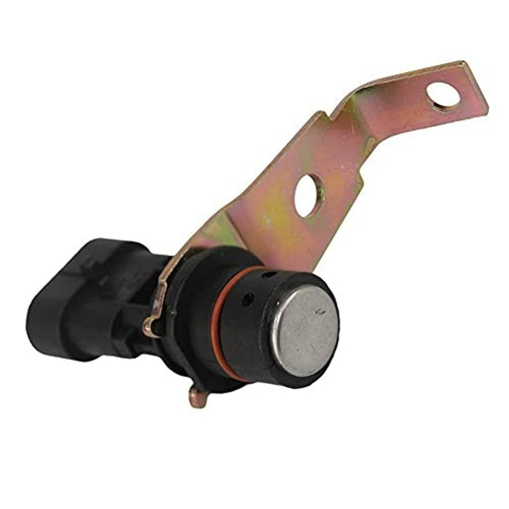 Crankshaft position sensor with iridescent metal bracket and round black sensor module