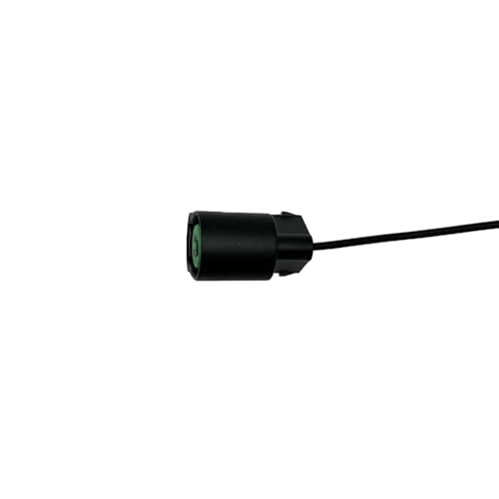 AC compressor connector pigtail plug with black housing and green ring at the end