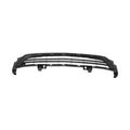 Front bumper lower grille with horizontal black slats and mounting brackets