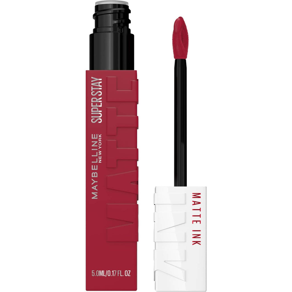 Maybelline matte liquid lipstick tube with red applicator tip