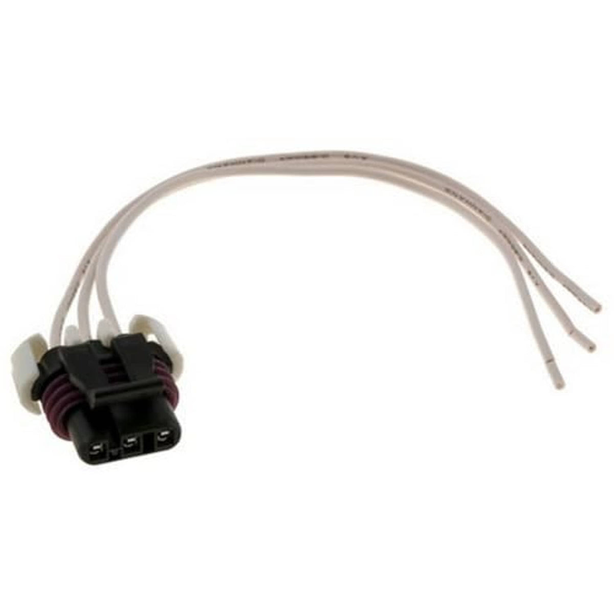 Throttle body actuator wiring pigtail with small connector and three gray wire leads