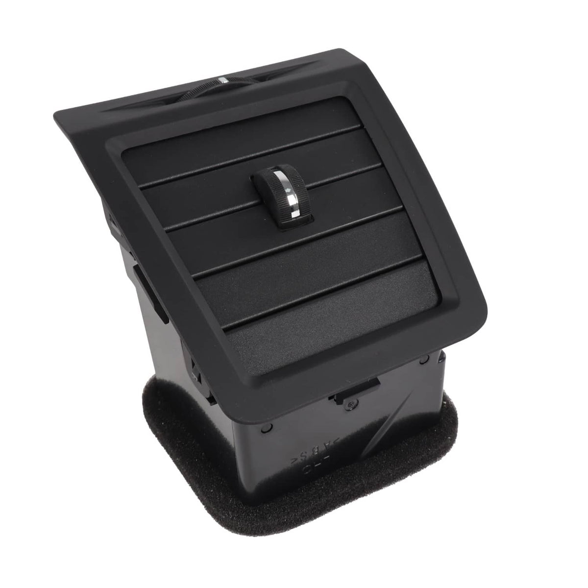 Black dashboard A/C vent insert with horizontal louvers and foam base