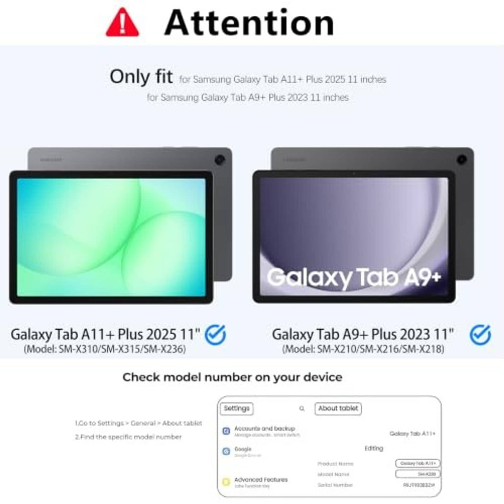 Tablet keyboard case shown for compatible models, with case front view