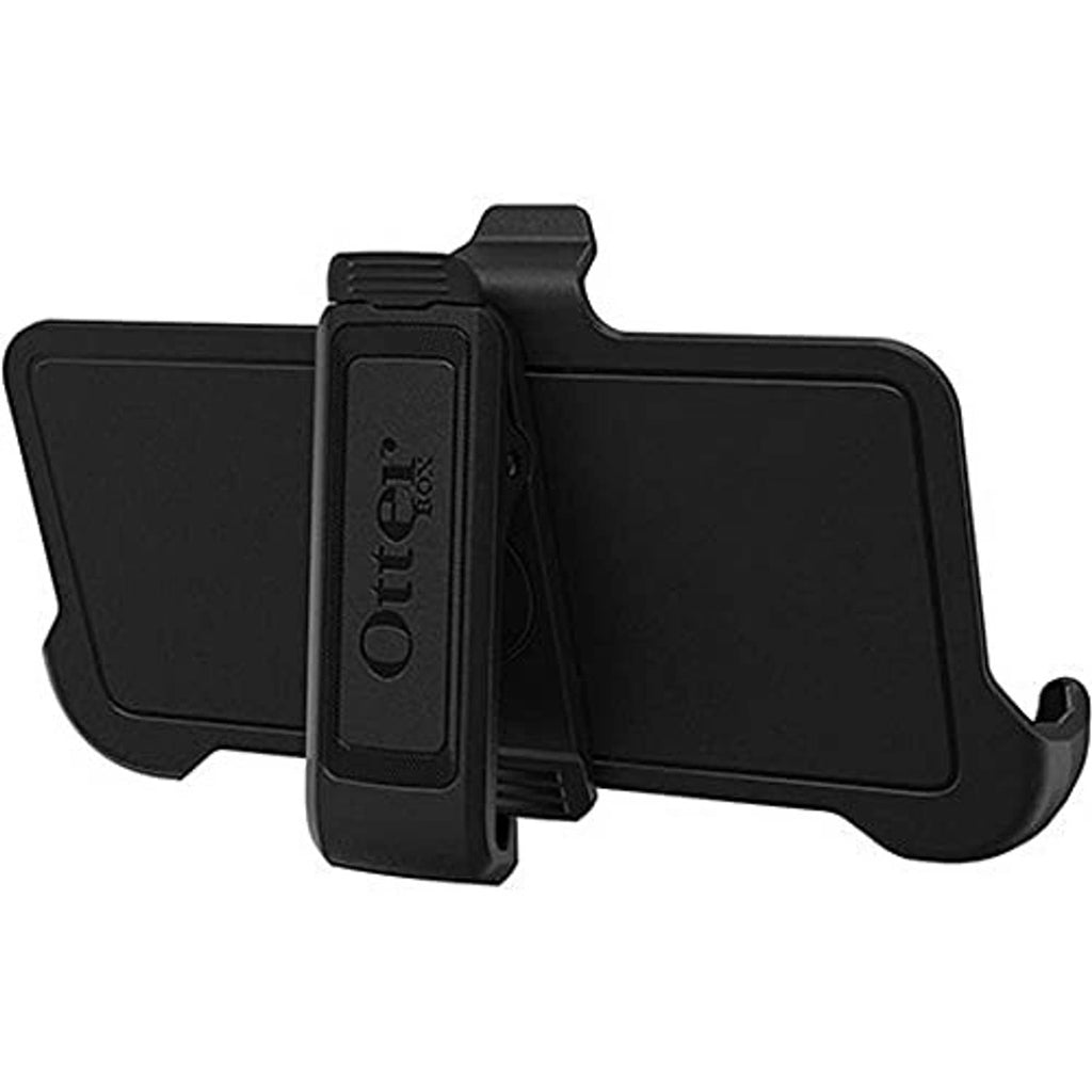 Black phone holster replacement with front cover and belt clip kickstand