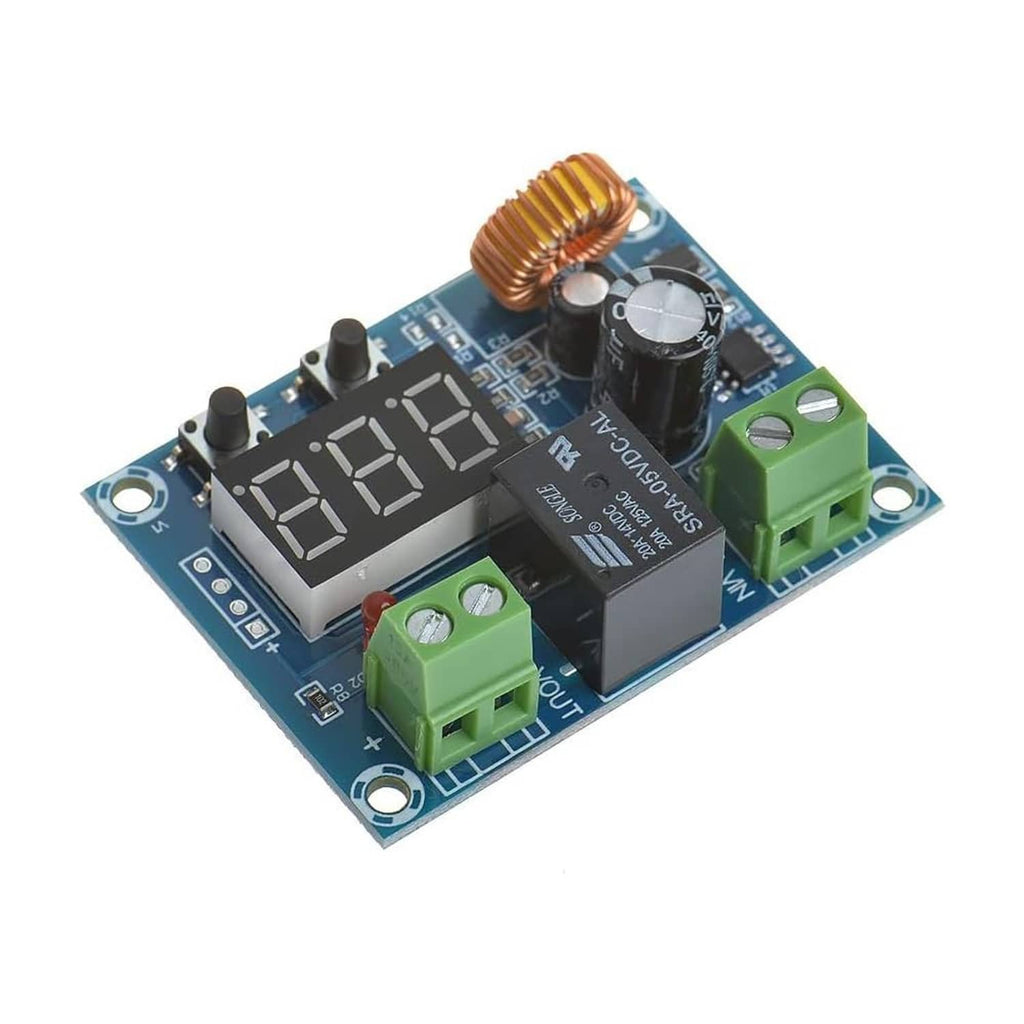 Blue PCB low-voltage disconnect switch module with orange inductor and green terminals