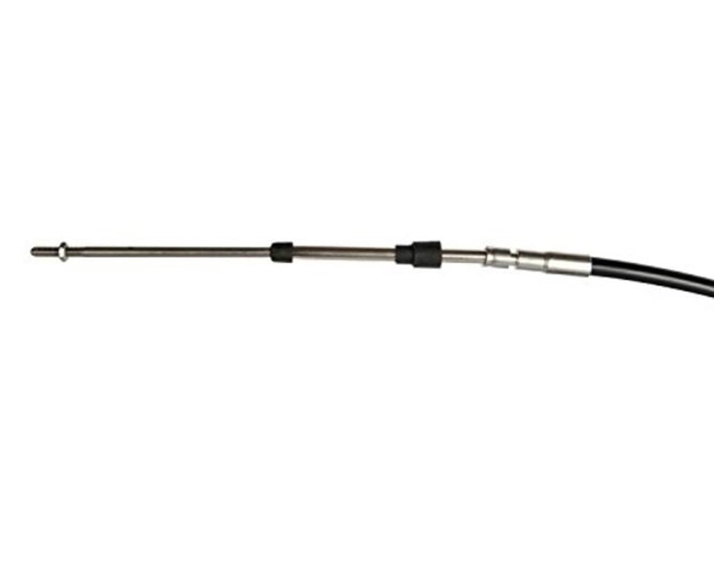 Straight control cable with black housing and silver connectors