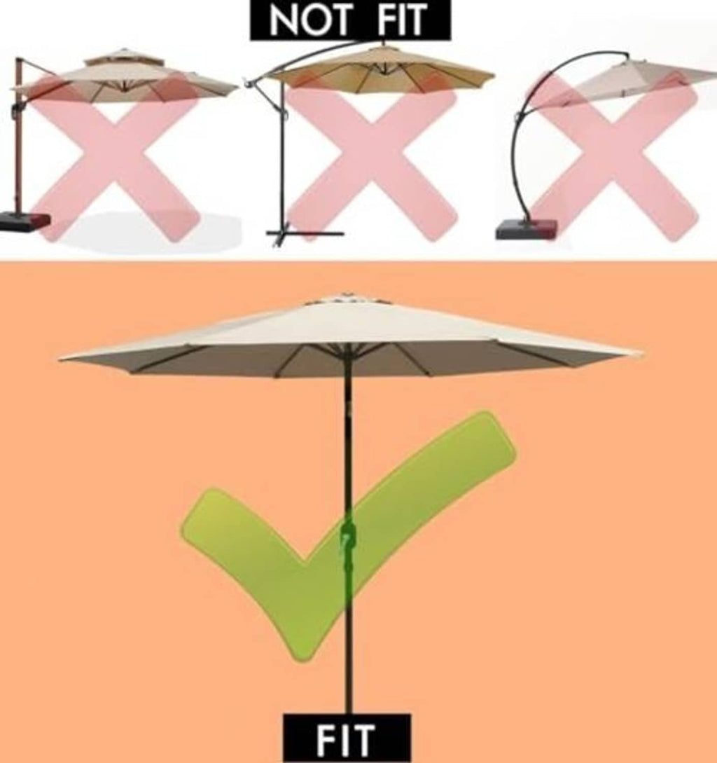 Beige patio umbrella replacement canopy with top vent button for an umbrella frame