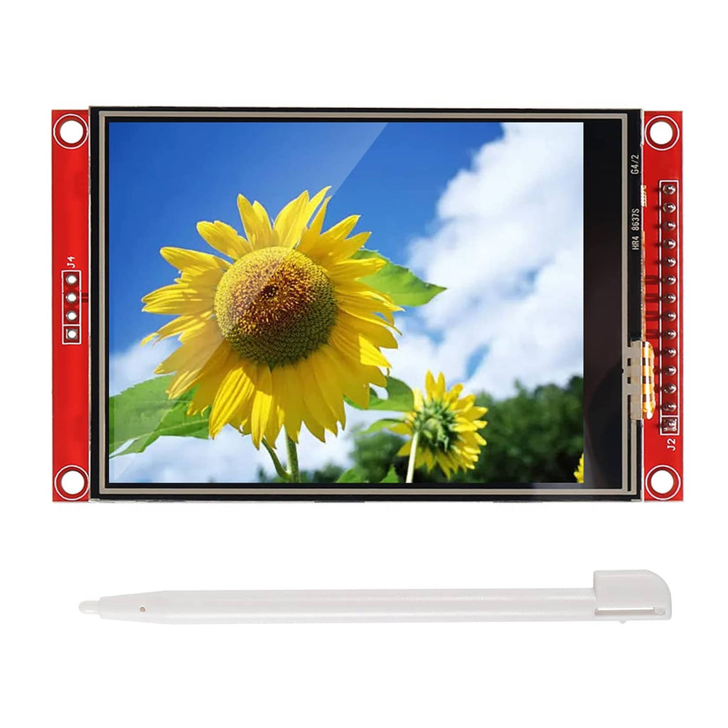 3.2-inch TFT LCD touch display module, red PCB with metal frame