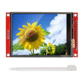 3.2-inch TFT LCD touch display module, red PCB with metal frame