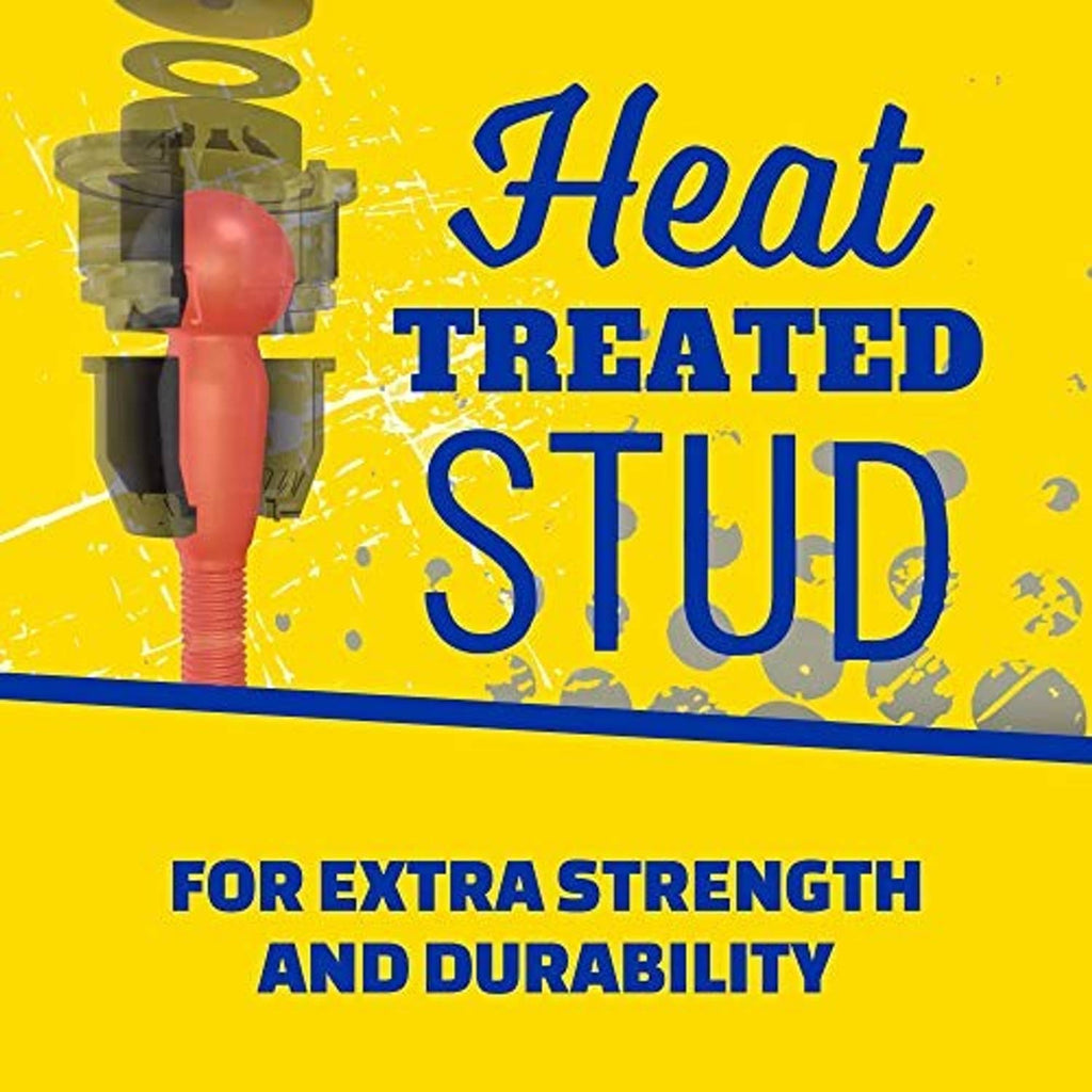 Front upper suspension ball joint illustration with heat-treated strength graphic