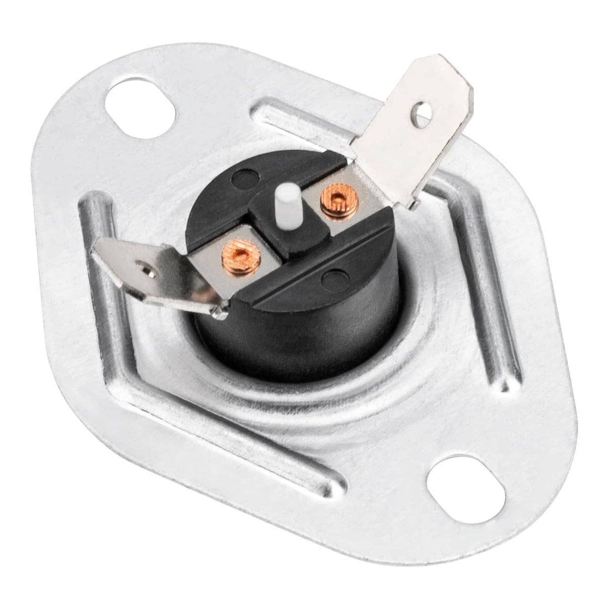 Flame rollout limit switch with two copper contact screws and mounting bracket