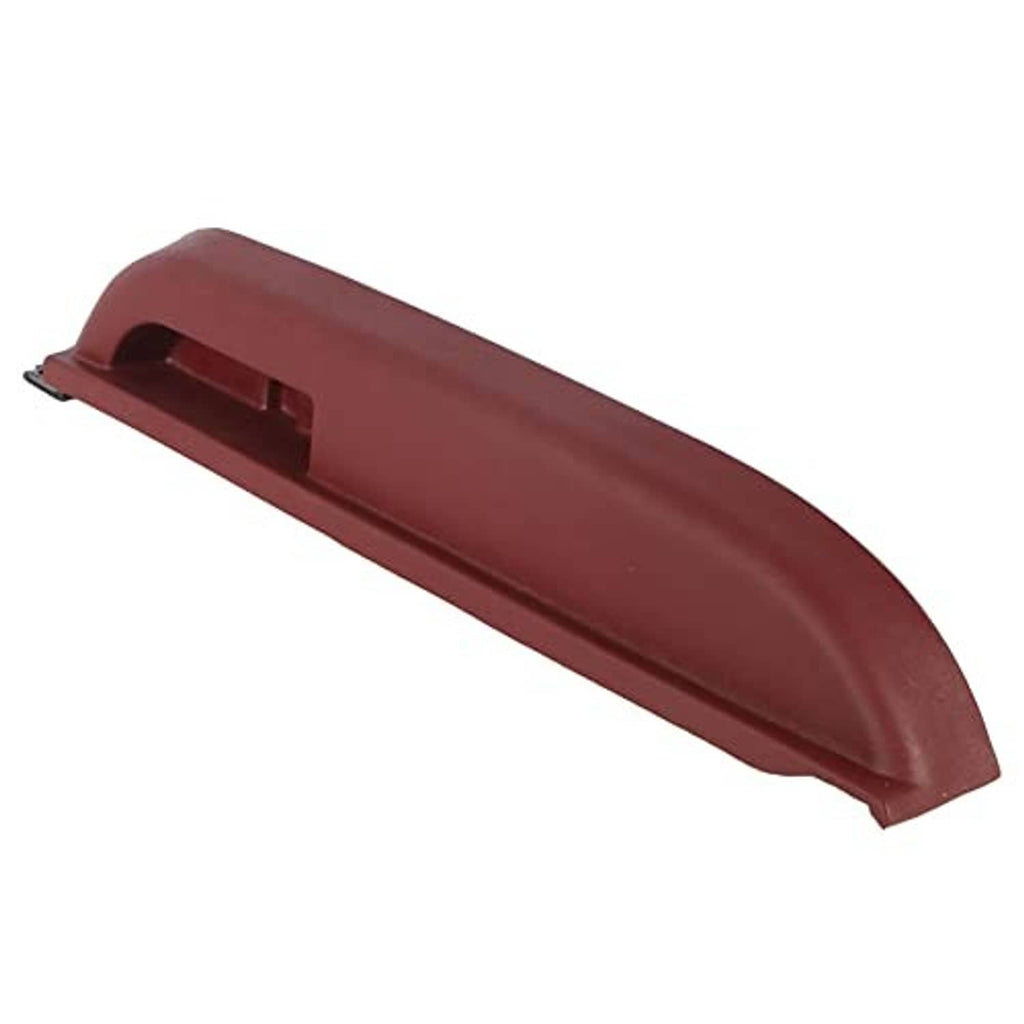 Red front driver side door armrest replacement, side edge with metal mounting points