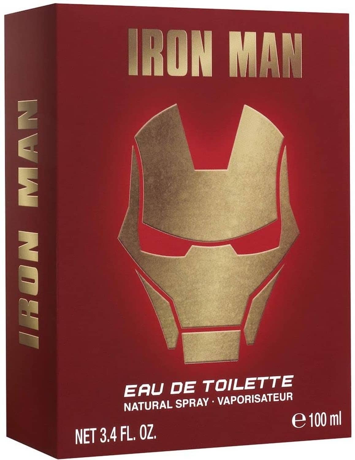 Iron Man eau de toilette 100 ml box with gold suit graphic