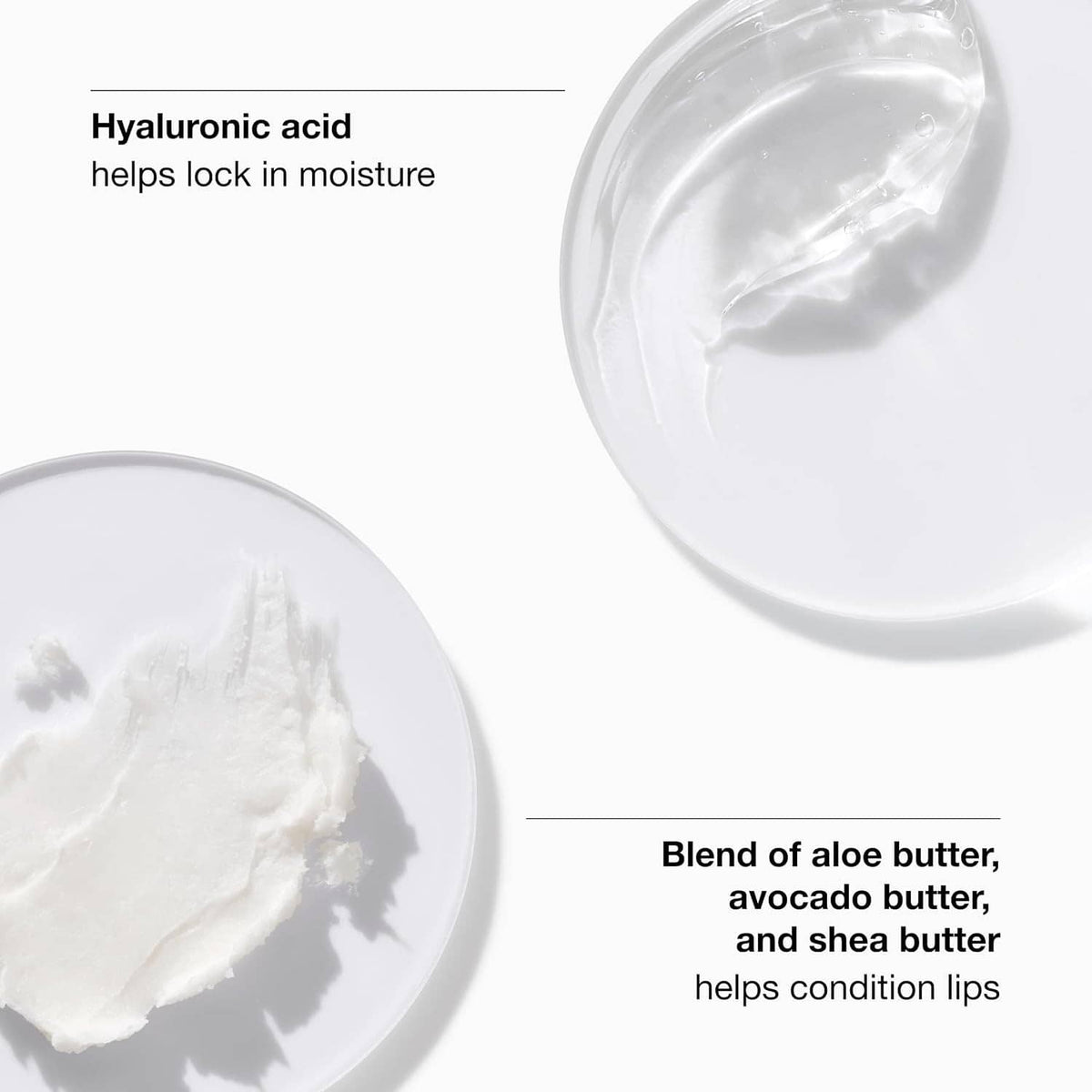Thick clear lip-gloss gel texture in bowl with creamy dollop