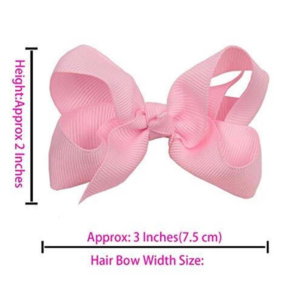 Pink pinwheel hair bow with alligator clip, grosgrain ribbon