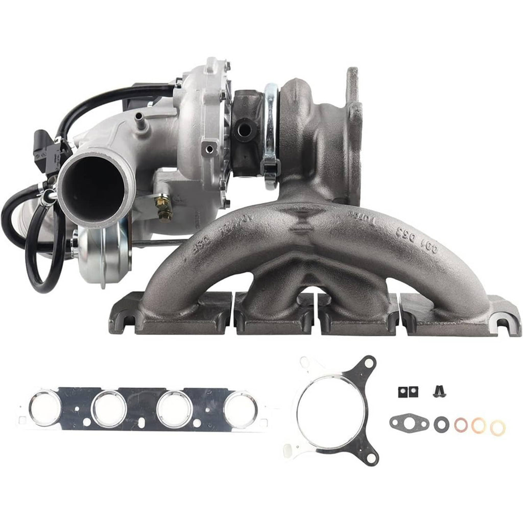 Turbocharger kit with turbo unit and gasket set components