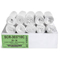 Clear trash bag rolls in retail box, 29 x 36 size label, 500 count
