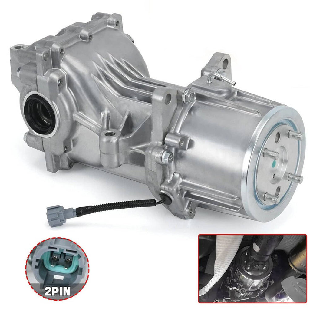 Rear differential carrier and transfer housing assembly, aluminum finish, with sensor connector
