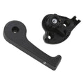 Black hood latch release handle with mounting bracket, for vehicle repair parts