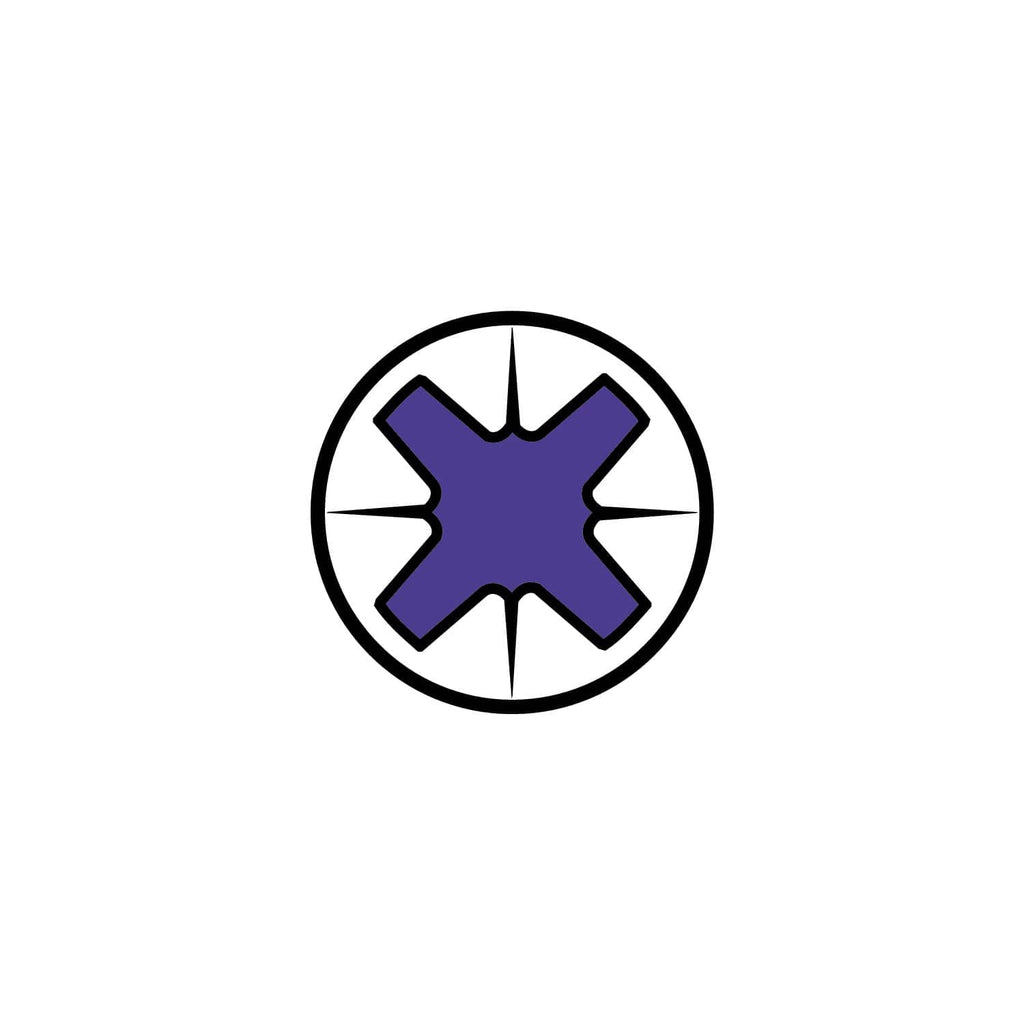 Star-shaped connector symbol in a circle with a purple center