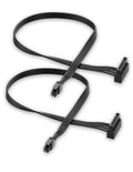 Black ATX 4-pin to SATA adapter extension cable with mini 4-pin connectors