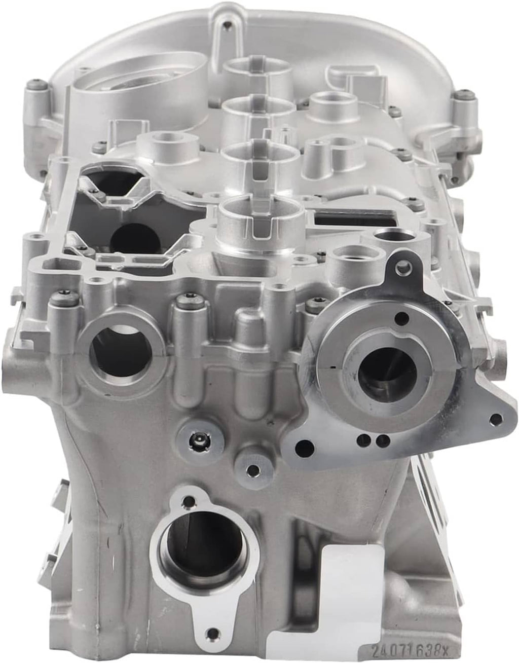 Cylinder head assembly metal housing with multiple circular ports and raised valve seats