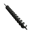 Black auger drill bit with spiral flights and pointed pilot tip