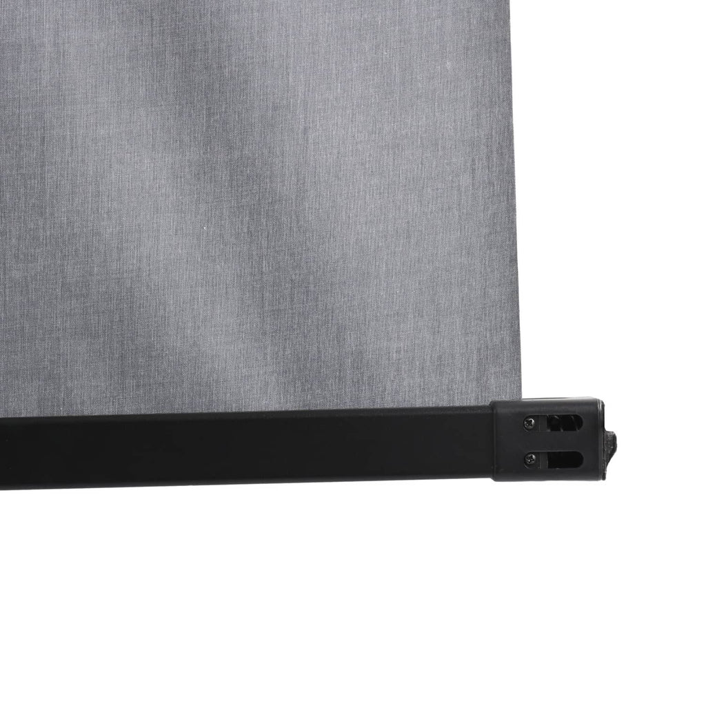 Retractable trunk cargo cover shade bottom rail with side bracket, gray