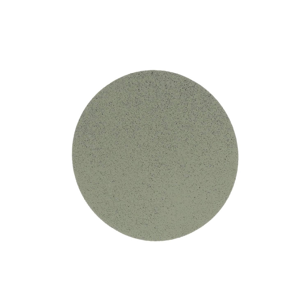 Round gray speckled foam sanding disc pad, P3000 grit, abrasive surface