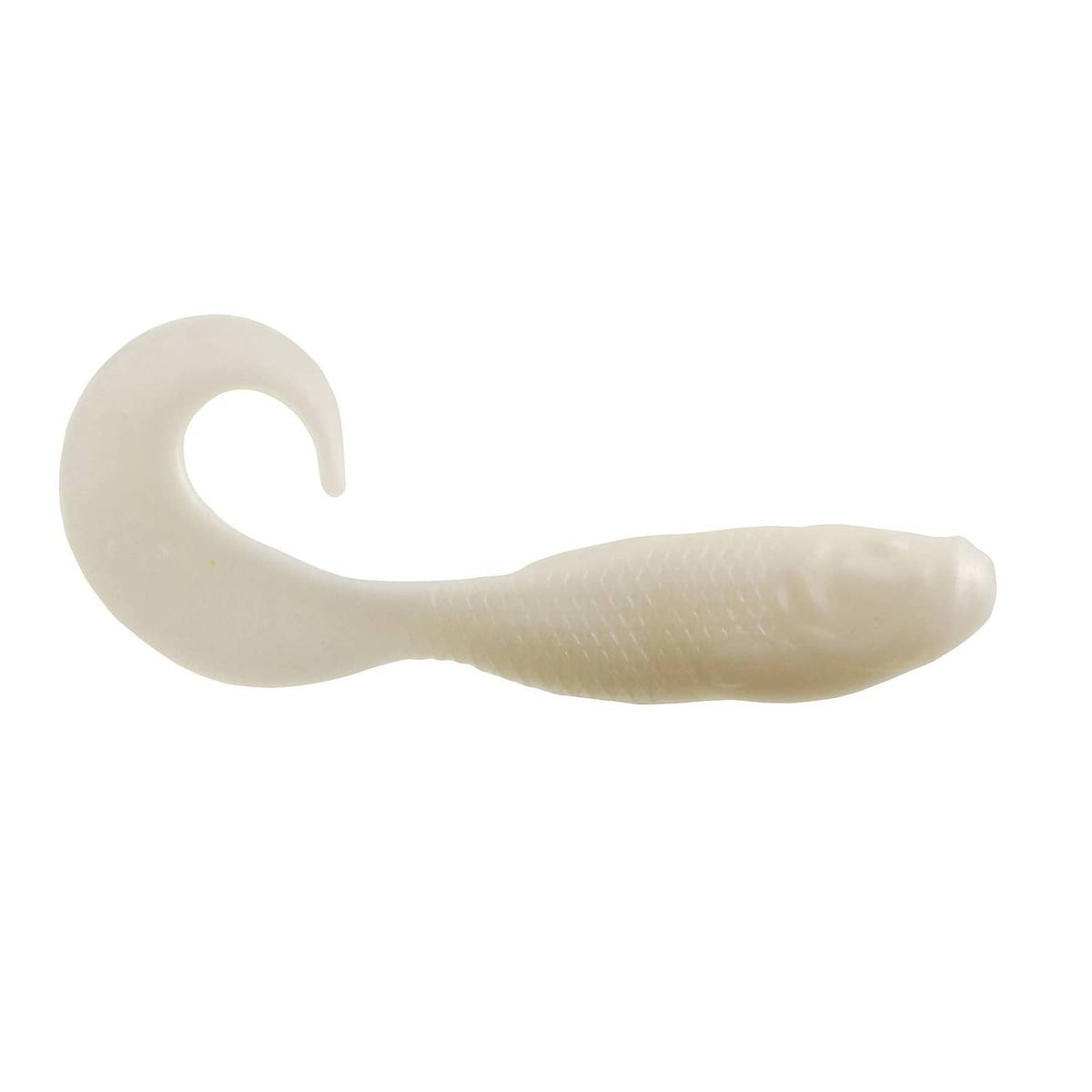 Pearl white swimming mullet soft plastic fishing bait lure