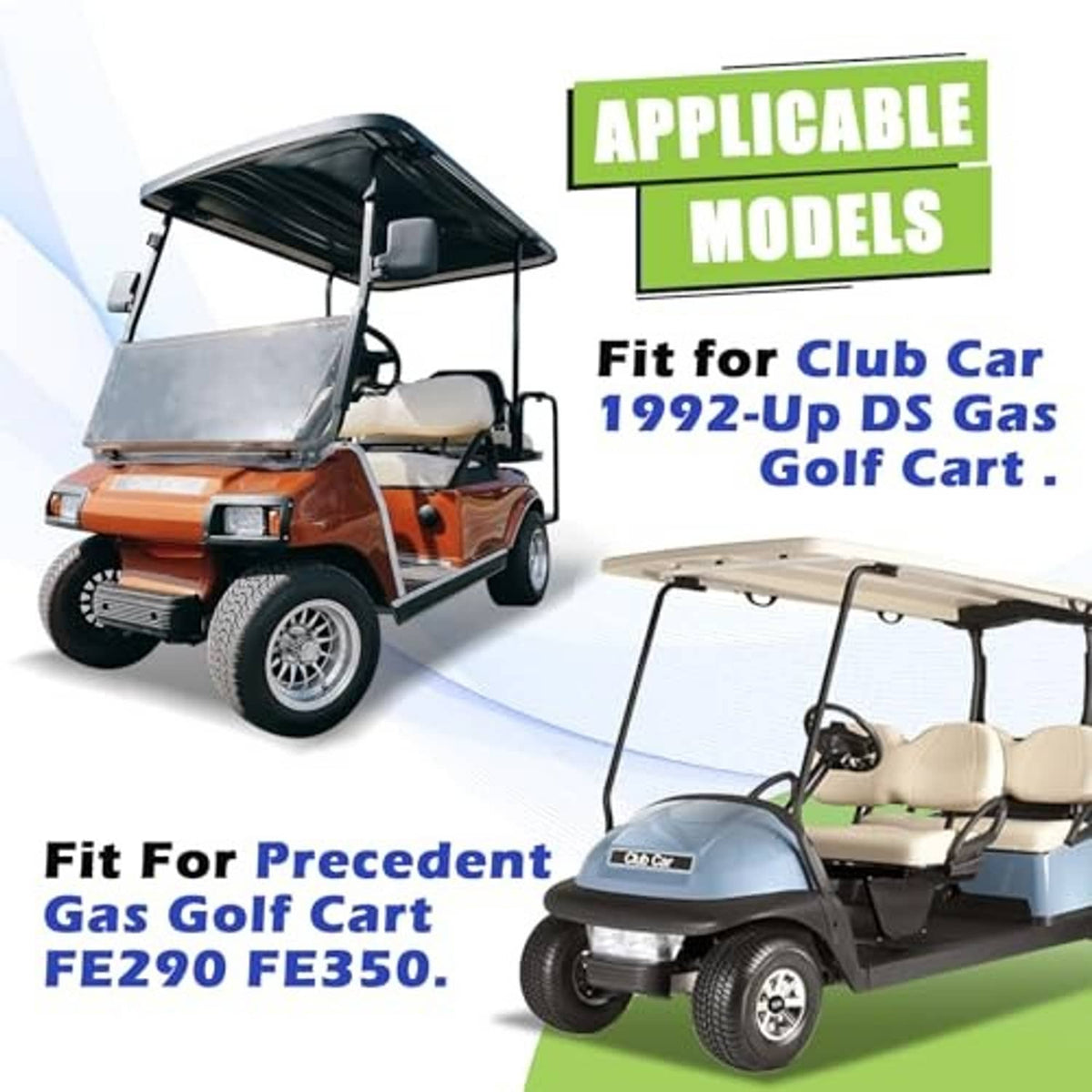 RPM limiter kit shown with two gas golf carts, control module and wiring harness