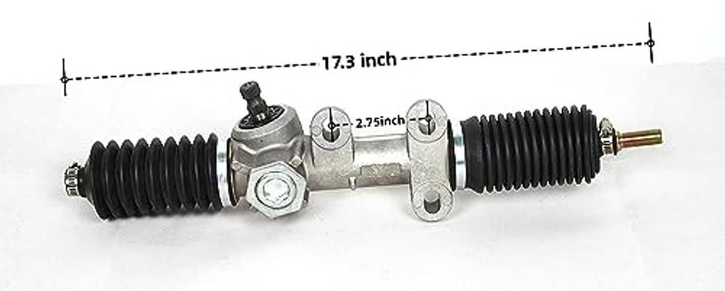 Steering gear box assembly, 17.3 in length and 2.75 in measurement shown