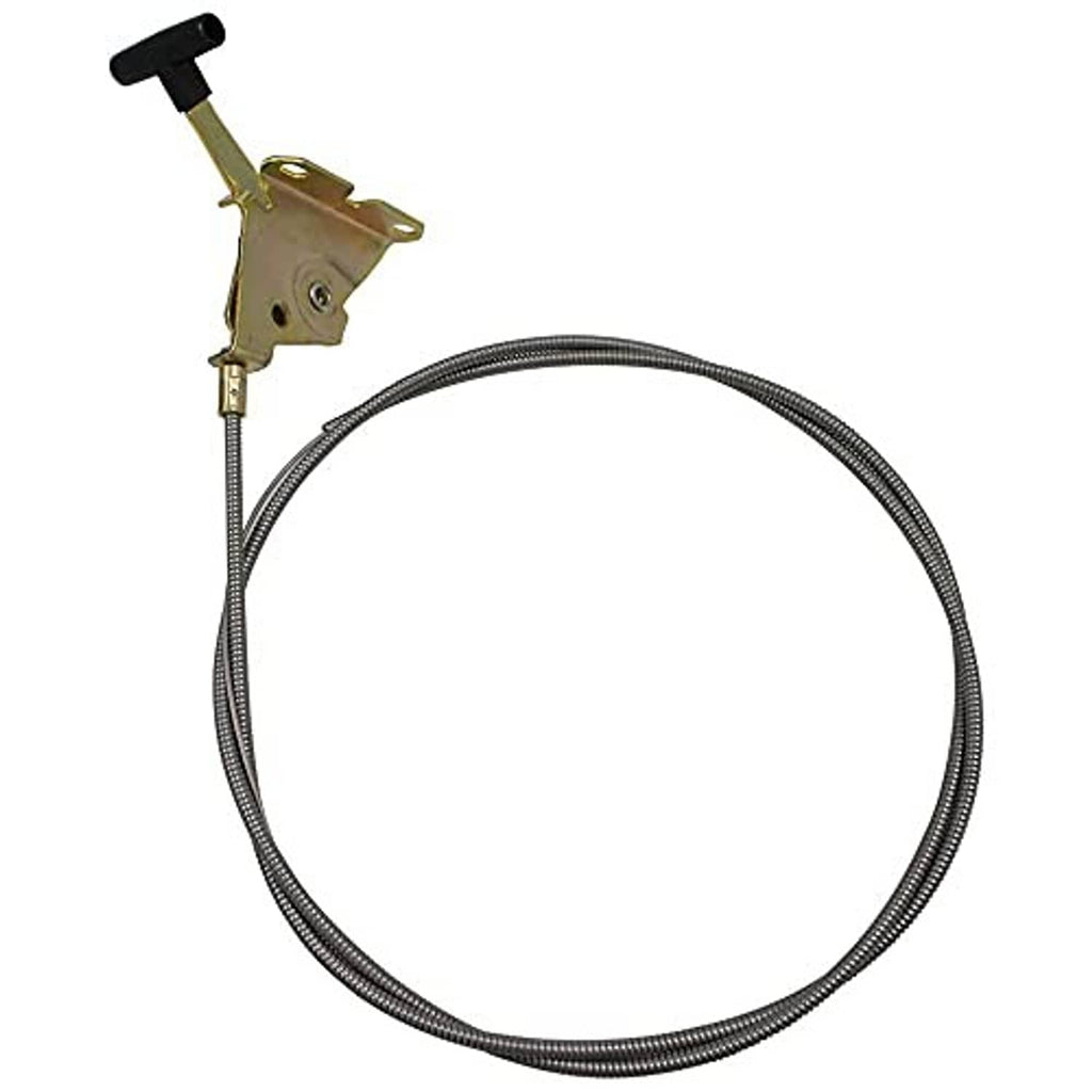 Throttle control cable with black braided line and throttle lever, 48 in
