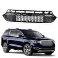 Front bumper lower grille with black honeycomb mesh and mounting frame