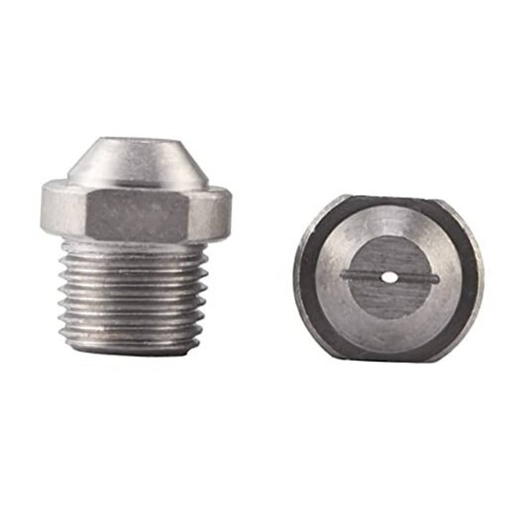 Pressure washer replacement nozzle with threaded connection and 25-degree spray tip