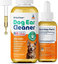 Pup Labs dog ear cleaner bottle with dropper, yellow liquid, 1 oz