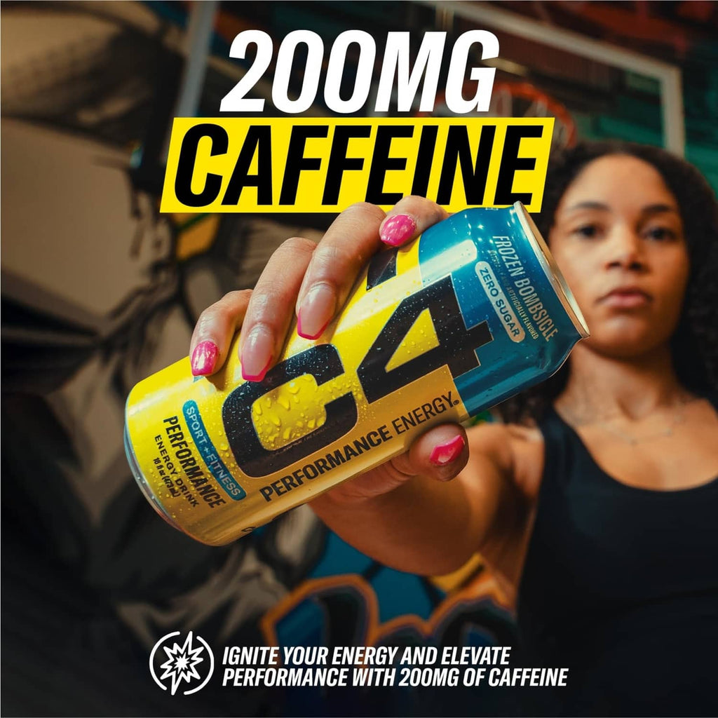 C4 Performance energy drink can - 200mg caffeine, zero sugar