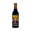 Lee Kum Kee premium dark soy sauce bottle, dark glass with gold cap
