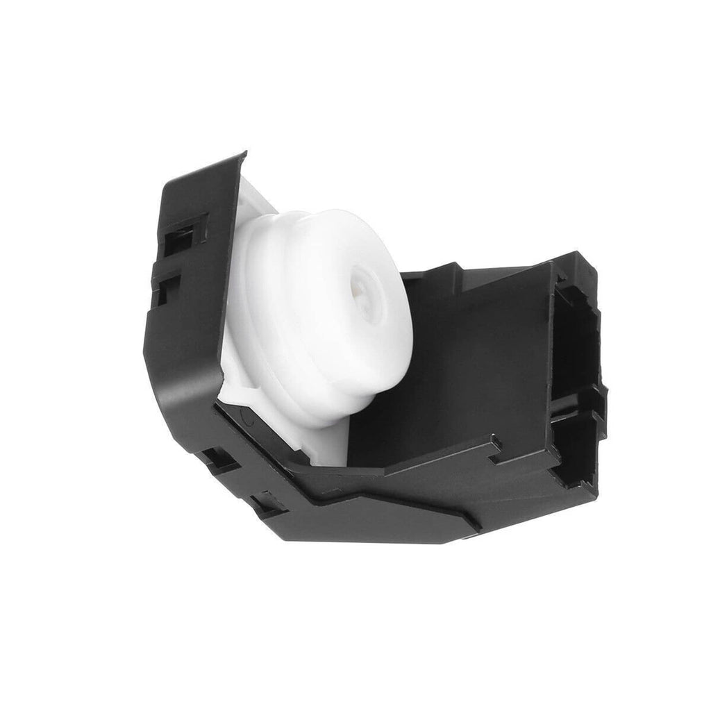 Ignition switch module angled view with white actuator in black frame